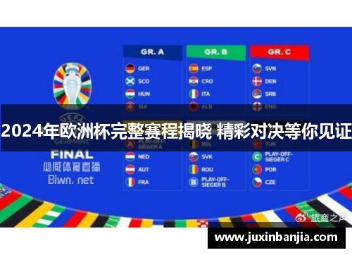 2024年欧洲杯完整赛程揭晓 精彩对决等你见证